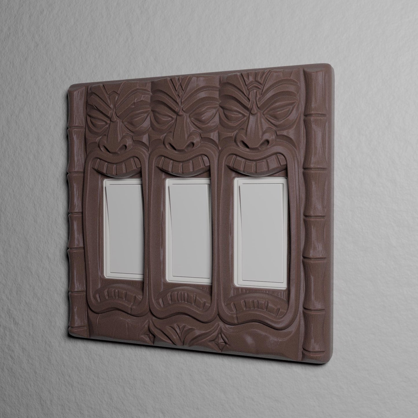 Cover Charge tiki switch cover on a wall