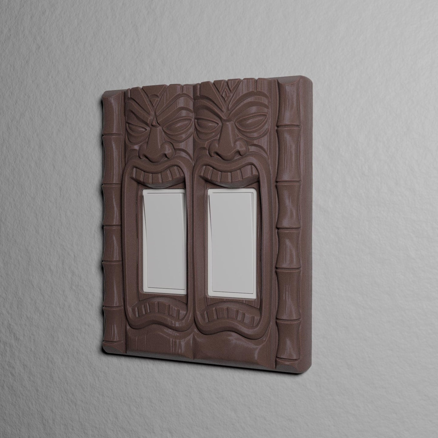Cover Charge tiki switch cover shown in single, double and triple sizes